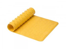 Антискользящий резиновый коврик для ванны ROXY-KIDS. 35x76 см. Цвет желтый. - фото 20993