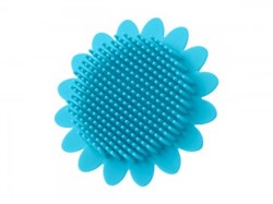 Антибактериальная мочалка силиконовая (подсолнух). Цвет: голубой - фото 21087