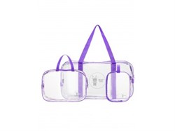 Комплект из 3-х сумок в роддом. Цвет фиолетовый. - фото 21923