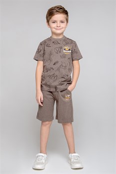 КР 400475/коричневый меланж к358 шорты для мальчика - фото 28330