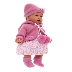 Кукла озвученная Азалия в ярко-розовом, 27 см, говорит / смеётся, мягконабивная - фото 32077