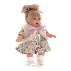 Кукла озвученная София в розовом, 27 см, говорит/смеётся, мягконабивная - фото 32110