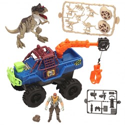 Игровой набор: охотник на динозавра с грузовиком-ловушкой - фото 35684
