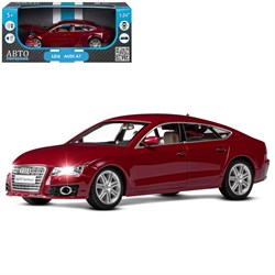 ТМ "Автопанорама" Машинка металлическая 1:24 Audi A7, бордовый, откр. двери, капот и багажник, свет, - фото 36647