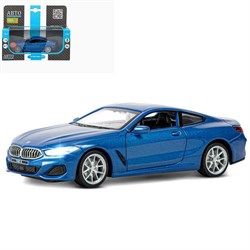 ТМ "Автопанорама" Машинка металл. 1:35 BMW M850i Coupé, синий, откр. двери, свет, звук, инерция - фото 36795