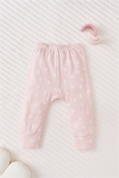 К 4718/маленькие ромашки на св.розовом брюки для девочки ясельного возраста - фото 38784
