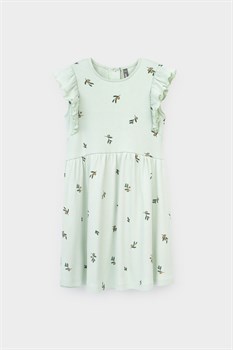 КР 5802/зеленая лилия,оливки к387 платье для девочки - фото 40888