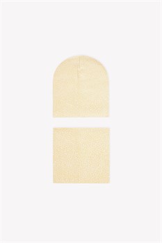 К 8125/светлая мимоза,светлые блики комплект детский (шапка, шарф-снуд)  - фото 41092