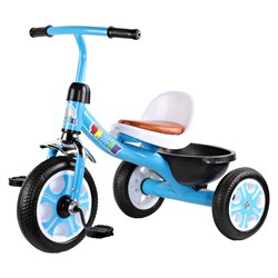 Детский трехколесный велосипед "Чижик" мягкое сидение. Голубой, розоый, красный (Мультицвет) - фото 42524