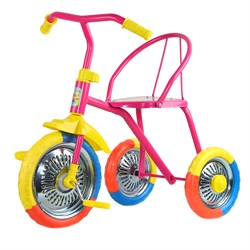 3х колесный велосипед  Озорной ветерок, колеса EVA 10/8,  сиденье  жестк.,  цвет  микс (Мультицвет) - фото 42556