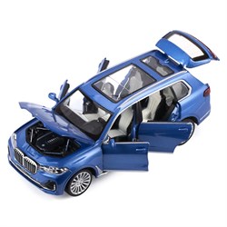 ТМ "Автопанорама" Машинка металлическая 1:32 BMW X7, синий,  в/к 17,5*13,5*9 см - фото 44135