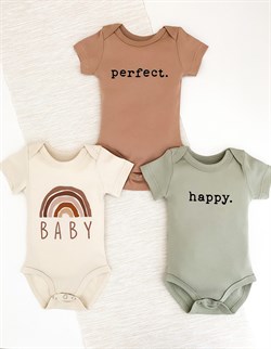 Набор из трех боди "Happy Baby" (микс) - фото 48256