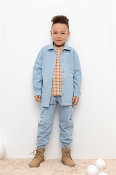 КР 400618/пыльно-синий к432 брюки для мальчика  - фото 53307