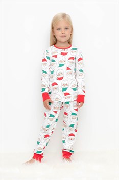 К 1552/добрый дед мороз на сахаре пижама детская (фуфайка дл.рукав, брюки)  - фото 53813