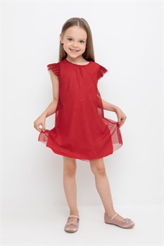 К 5838/насыщенно-красный платье для девочки  - фото 54019