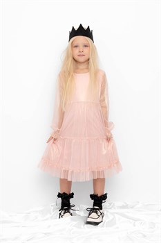 К 5855/розовый жемчуг платье для девочки   - фото 54920