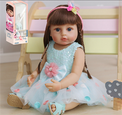 Кукла силиконовая реалистичная, (компл. бутыл.,магн. соска, подг. карта рожд)  в/к 55х24х13 см - фото 55547