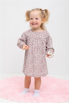 КР 5856/серая пудра,винтажные цветы к441 платье для девочки ясельного возраста  - фото 62273