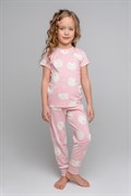 К 1571/розовый зефир,ежики пижама детская (фуфайка+брюки)