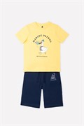 КР 2741/солнечный+морской синий к288 комплект для мальчика (фуфайка+шорты)