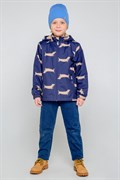 ВК 30095/н/1 ГР куртка для мальчика фиолетово-синий, собаки