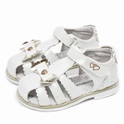 Nordman Boom туфли открытые "сандалии"на липучке 495, Малодетские, цвет Белый 1-495-W01