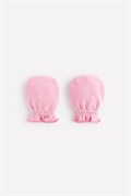 К 8506/сердечки на розовом зефире рукавички для детей ясельного возраста