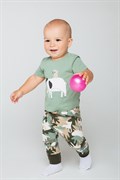 К 4594/тропический камуфляж на бежевом брюки для мальчика ясельного возраста