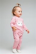К 4916/розовый зефир(кошечки и цветочки) брюки для девочки ясельного возраста