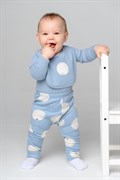 К 4718/ёжики на пыльно-синем брюки для мальчика ясельного возраста