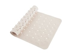 Антискользящий резиновый коврик для ванны с отверстиями ROXY-KIDS (35x76см). Цвет белый.