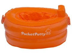 Дорожный надувной горшок PocketPotty. Цвет оранжевый.
