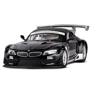 ТМ "Автопанорама" Машинка металлическая 1:32 BMW Z4 GT, черный, свет, звук, откр. двери и капот, ине