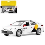 Яндекс Go машинка металлическая, 1:34 Toyota Camry, цвет белый, инерция, свет, озвучено Алисой, откр