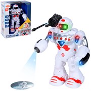 ТМ "Smart Baby" Робот Гриша на батарейках, стреляет ракетами, ходит, свет, музыка, проектор, в/к 27,