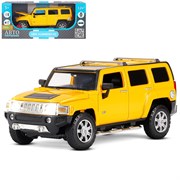 ТМ "Автопанорама" Машинка металлическая, 1:24, Hummer H3, желтый, откр. передние и задняя дверь