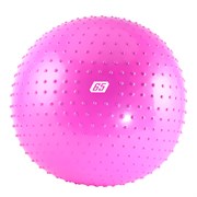 Мяч гимнастический массажный, 65 см, 1000г, розовый, в сумке
