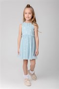 КР 5734/голубой,ромашковое поле к367 платье для девочки