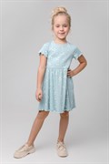 КР 5793/голубой,ромашковое поле к367 платье для девочки 
