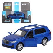 ТМ "Автопанорама" Машинка металлическая 1:44, BMW X7, синий, в/к 17,5*12,5*6,5 см