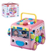 ТМ "Smart Baby" Развивающая игрушка "Автобус" цвет розовый,   в/к 31х22,5х23,5 см
