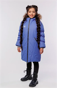 Пальто для девочки "Льдинка" (Голубой)