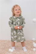 КР 5834/оливковый хаки,нежные зайчики к435 платье для девочки ясельного возраста