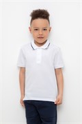 КР 302170/белый к406 футболка с воротником поло для мальчика