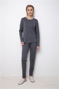 Е 20098/тем.серый меланж пижама женская (джемпер, брюки)