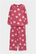 К 1622/доброе сердце на спелой вишне пижама детская (фуфайка дл.рукав, брюки)