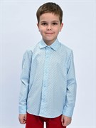 1581 Рубашка для мальчика длинный рукав (светло-голубой)