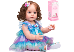 Кукла силиконовая реалистичная, (компл. бутыл.,магн. соска, подг. карта рожд) в/к 52х24х15 см
