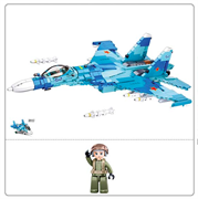 Конструктор "Самолёт-истребитель Su-27" 1040 дет., в/к 62*35,5*9 см