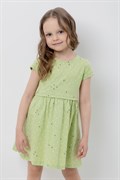К 5776/сочный лайм,яркий горошек платье для девочки